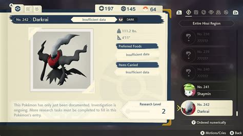 darkrai pokedex number|darkrai legends arceus availability.